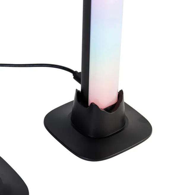 Trio Leuchten Schwarze Tischleuchte inkl. LED mit Fernbedienung und RGB - Arnold