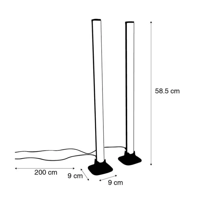 Trio Leuchten Schwarze Tischleuchte inkl. LED mit Fernbedienung und RGB - Arnold