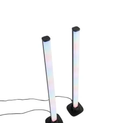 Trio Leuchten Schwarze Tischleuchte inkl. LED mit Fernbedienung und RGB - Arnold