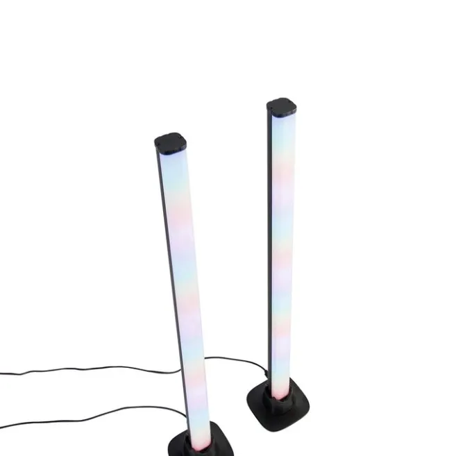 Trio Leuchten Schwarze Tischleuchte inkl. LED mit Fernbedienung und RGB - Arnold