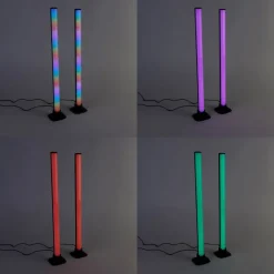 Trio Leuchten Schwarze Tischleuchte inkl. LED mit Fernbedienung und RGB - Arnold