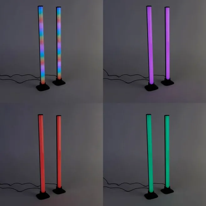 Trio Leuchten Schwarze Tischleuchte inkl. LED mit Fernbedienung und RGB - Arnold