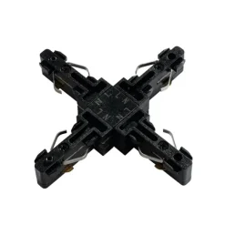 QAZQA Schwarzer 1-phasiger Schienenverbinder - Slimline