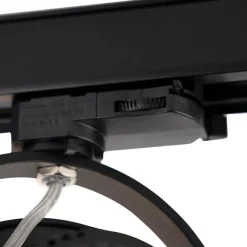 QAZQA Schwarzer Schienenstrahler für 3-Phasen-Schiene GU10 111cm - 3-Phasen-Experte