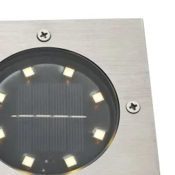 QAZQA Set mit 6 Bodeneinbaustrahlern Aluminium Quadratisch inkl. LED IP65 Solar - Terry