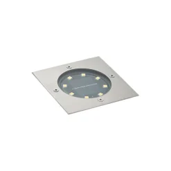QAZQA Set mit 6 Bodeneinbaustrahlern Aluminium Quadratisch inkl. LED IP65 Solar - Terry