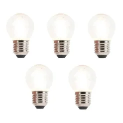 LUEDD Set mit 5 dimmbaren E27 LED Filament-Glühbirnen 3W 250lm 2700K