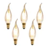 LUEDD Set mit 5 dimmbaren E14 LED Filament Kerzenlampen 240V 3W 250lm