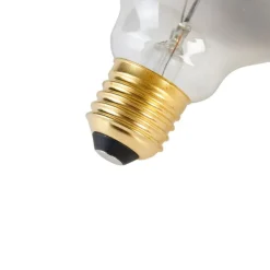 LUEDD Set mit 5 dimmbaren E27 LED Spiral Filament Glühbirnen G95 Rauch 3W 95lm 1800K