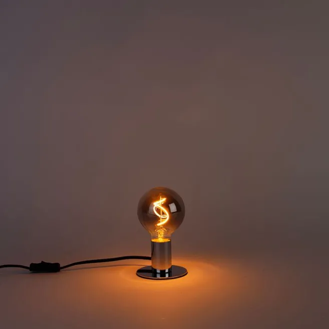 LUEDD Set mit 5 dimmbaren E27 LED Spiral Filament Glühbirnen G95 Rauch 3W 95lm 1800K