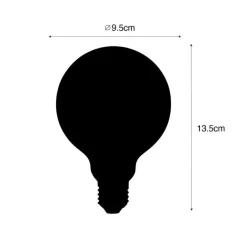 LUEDD Set mit 5 dimmbaren E27 LED-Glühbirnen G95 Matt 4W 430lm 2200-4000K