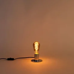 LUEDD Set mit 5 dimmbaren E27 LED-Glühbirnen Twisted Filament ST64 Rauchglas 120lm 1800K