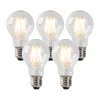 LUEDD Set mit 5 dimmbaren E27 LED-Lampen Klarglas 4W 320 lm 2200K