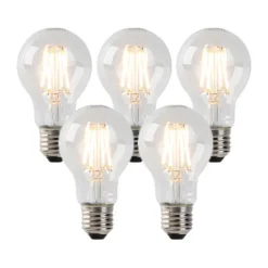 LUEDD Set mit 5 dimmbaren E27 LED-Lampen Klarglas 4W 320 lm 2200K