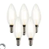 LUEDD Set mit 5 dimmbaren E14-LED-Kerzenlampen B35 klar 3W 250 lm 2700K