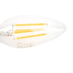 LUEDD Set mit 5 dimmbaren E14-LED-Kerzenlampen B35 klar 3W 250 lm 2700K