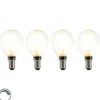 LUEDD Set mit 4 dimmbaren E14-LED-Lampen P45 klar 3W 250 lm 2700K