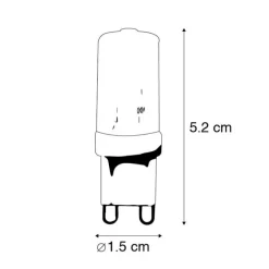 LUEDD Set mit 2 dimmbaren G9-LED-Lampen 3W 280 lm 2700K