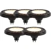 LUEDD Set mit 5 dimmbaren GU10 LED AR111 schwarz 8W 600lm 2700K