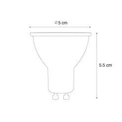 LUEDD Set mit 5 dimmbaren GU10 LED-Glühbirnen Schwarz 7W 430 lm 2700K
