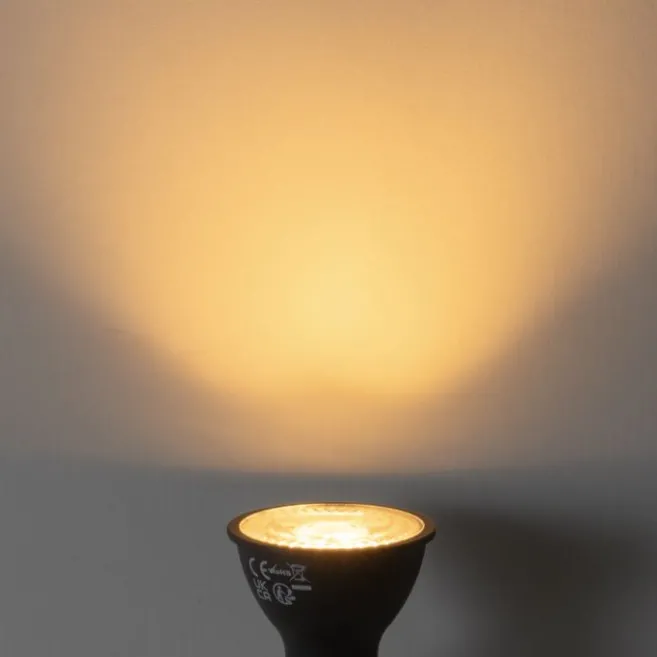 LUEDD Set mit 5 dimmbaren GU10 LED-Glühbirnen Schwarz 7W 430 lm 2700K