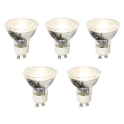 LUEDD Set mit 5 dimmbaren GU10 LED-Glühbirnen 5W 370lm 3000K