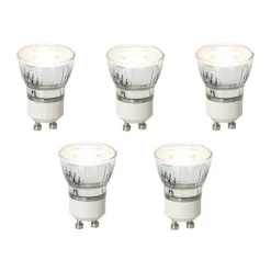 LUEDD Set mit 5 dimmbaren GU10 LED-Glühbirnen 35mm 4W 200lm 3000K