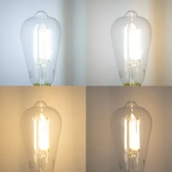 LUUMR Set mit 5 E27 Dimmbare LED-Glühbirnen ST64 Klar 7W 806lm 2700-6500K