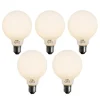 LUEDD Set mit 5 E27 dimmbare LED-Glühbirne Opal G95 5W 450lm 2700K
