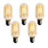 LUEDD Set mit 5 E27 dimmbare LED-Lampe Gold T45 4W 300 lm 2200K