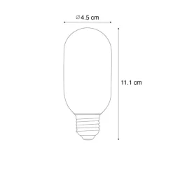 LUEDD Set mit 5 E27 dimmbare LED-Lampe Gold T45 4W 300 lm 2200K