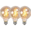 LUEDD Set mit 3 E27 dimmbaren LED-Lampen G95 Rauch 5W 380 lm 2200K