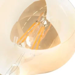 LUEDD Set mit 5 E27 dimmbaren LED-Lampen G95 Gold 5W 380 lm 2200K