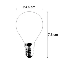 LUEDD Set mit 4 E14 LED-Lampen P45 matt 3,5W 360 lm 2700K