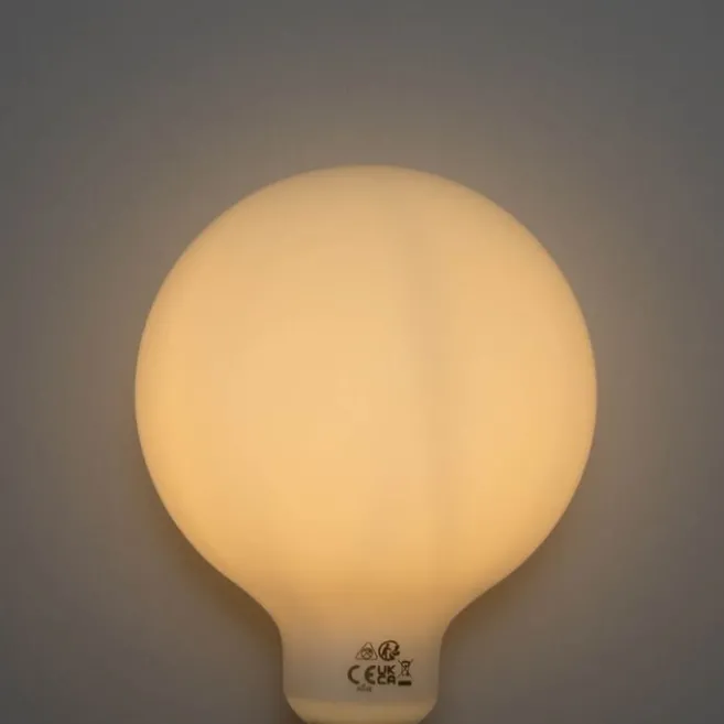 LUEDD Set mit 5 E27 3-Stufen dimmbare LED-Glühbirne Opal G125 4W 450lm 2700K