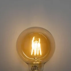 LUEDD Set mit 5 E27 3-Stufen dimmbare LED-Glühbirne Gold G95 4W 450lm 2700K