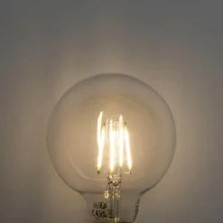 LUEDD Set mit 5 E27 3-Stufen dimmbare LED-Glühbirne G95 4W 450lm 3000K