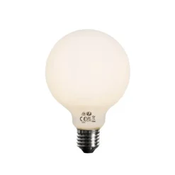 LUEDD Set mit 5 E27 3-Stufen dimmbare LED-Glühbirne Opal G95 4W 450lm 3000K