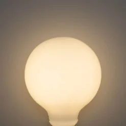 LUEDD Set mit 5 E27 3-Stufen dimmbare LED-Glühbirne Opal G95 4W 450lm 3000K