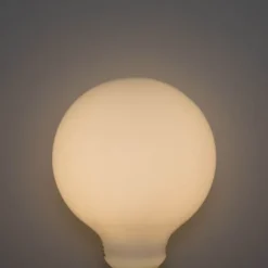 LUEDD Set mit 5 E27 3-Stufen dimmbare LED-Glühbirne Opal G95 4W 450lm 3000K