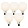 LUEDD Set mit 5 E27 3-Stufen-dimmbare LED-Glühbirne Opal G125 4W 450lm 3000K