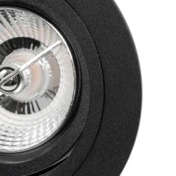 QAZQA Set mit 6 Einbaupunkt schwarz verstellbar rund - Spannfutter 70