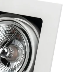 QAZQA Set mit 6 Einbaupunkt weiß einstellbar - Artemis 70