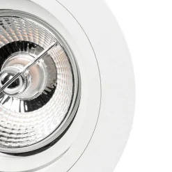 QAZQA Set mit 6 Einbaupunkt weiß einstellbar rund - Spannfutter 70