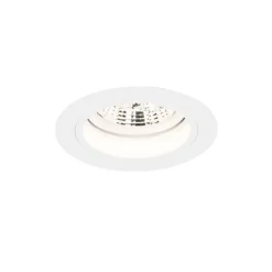 QAZQA Set mit 6 Einbaupunkt weiß einstellbar rund - Spannfutter 70