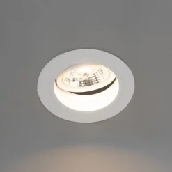 QAZQA Set mit 6 Einbaupunkt weiß einstellbar rund - Spannfutter 70