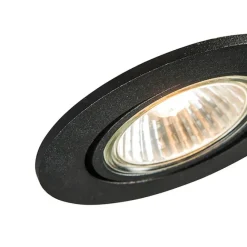 QAZQA Set mit 6 Einbauspots schwarz neigbar - Cisco