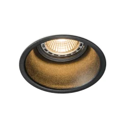 QAZQA Set mit 6 Einbauspots schwarz rund - Dept