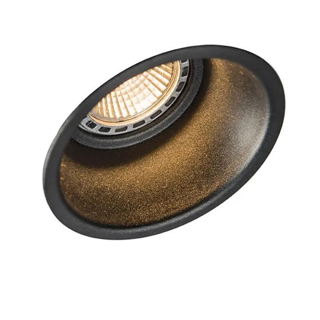 QAZQA Set mit 6 Einbauspots schwarz rund - Dept