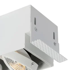 QAZQA Set mit 6 Einbauspots weiß GU10 AR70 Trimless 3-Licht - Oneon